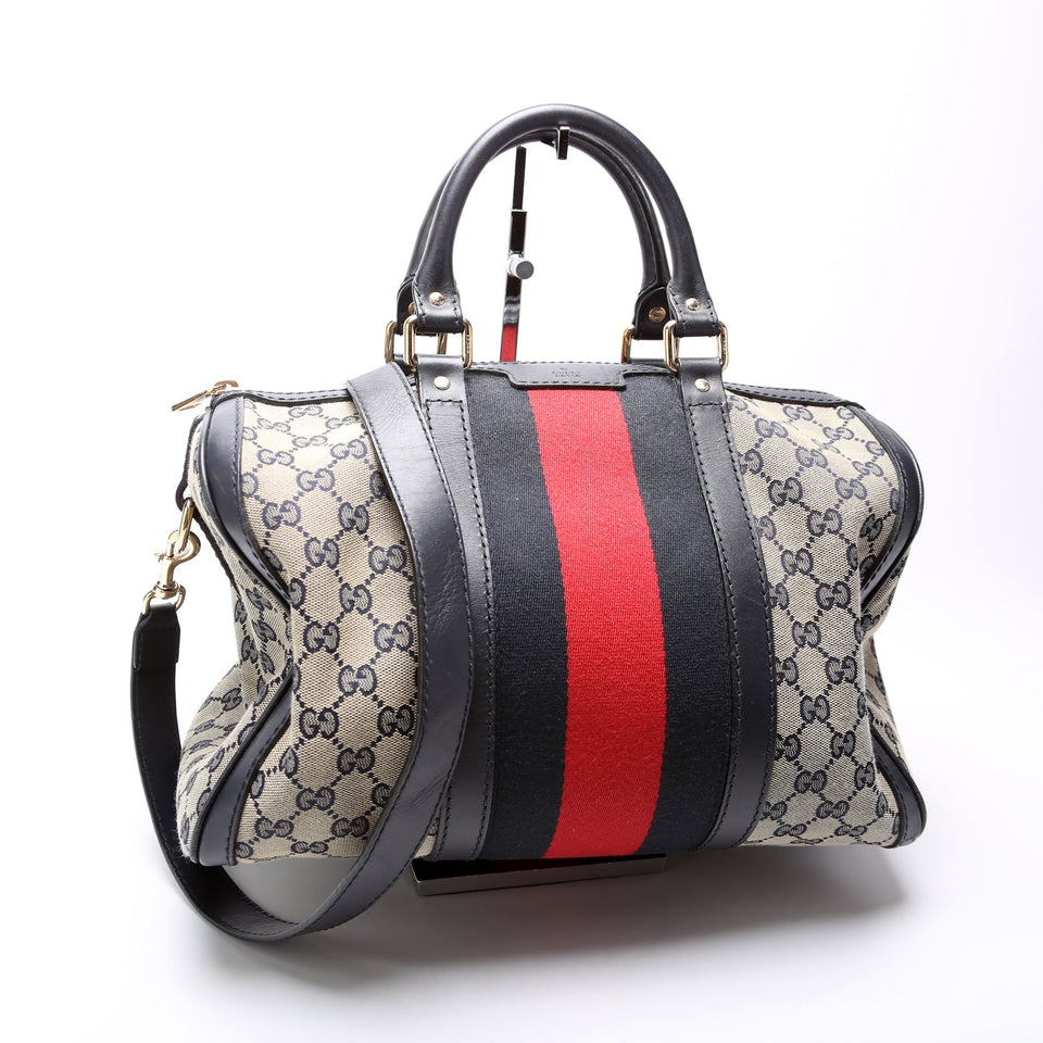 Gucci 247205 Boston Canvas Bag