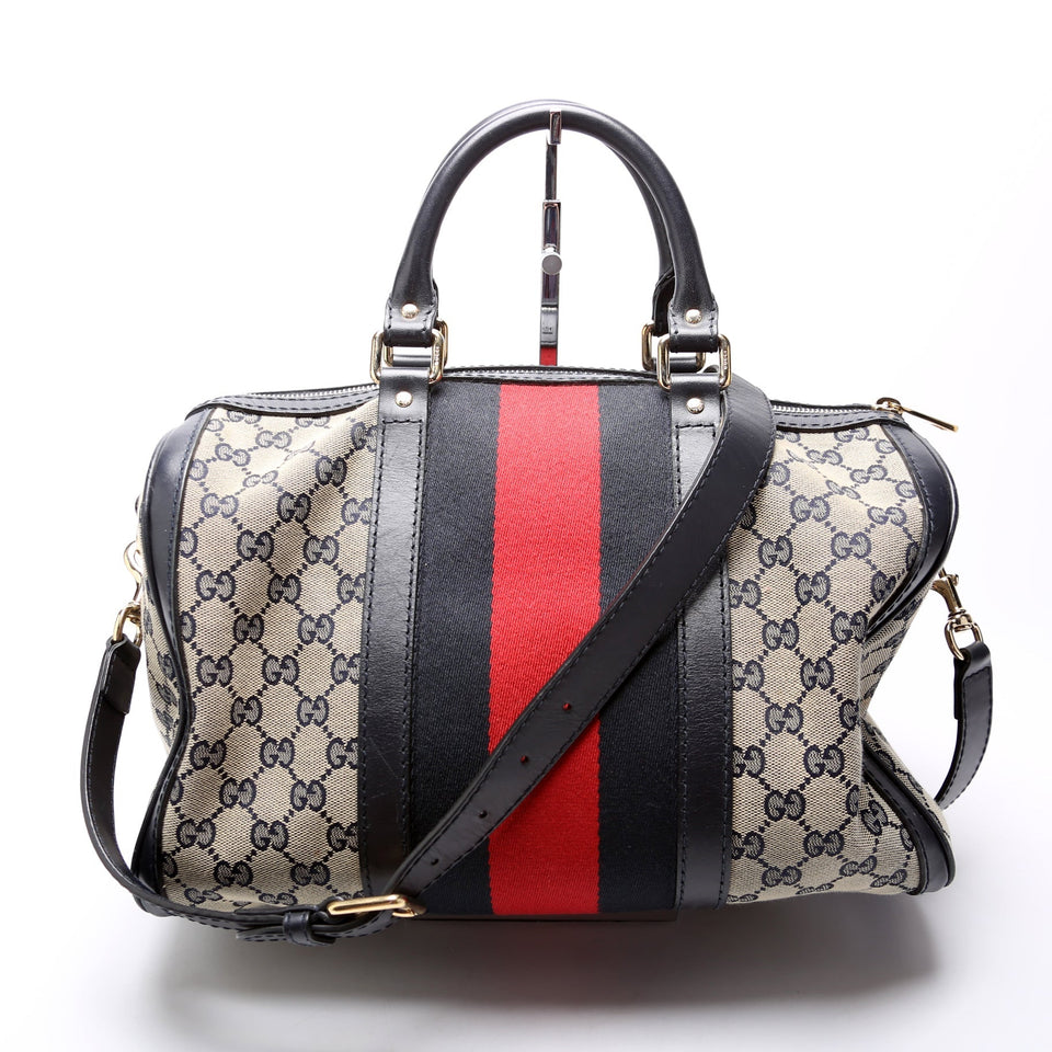 Gucci 247205 Boston Canvas Bag