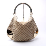 Gucci GG Canvas Crest Patchwork Indy Top Handle Hobo 177088 Bag