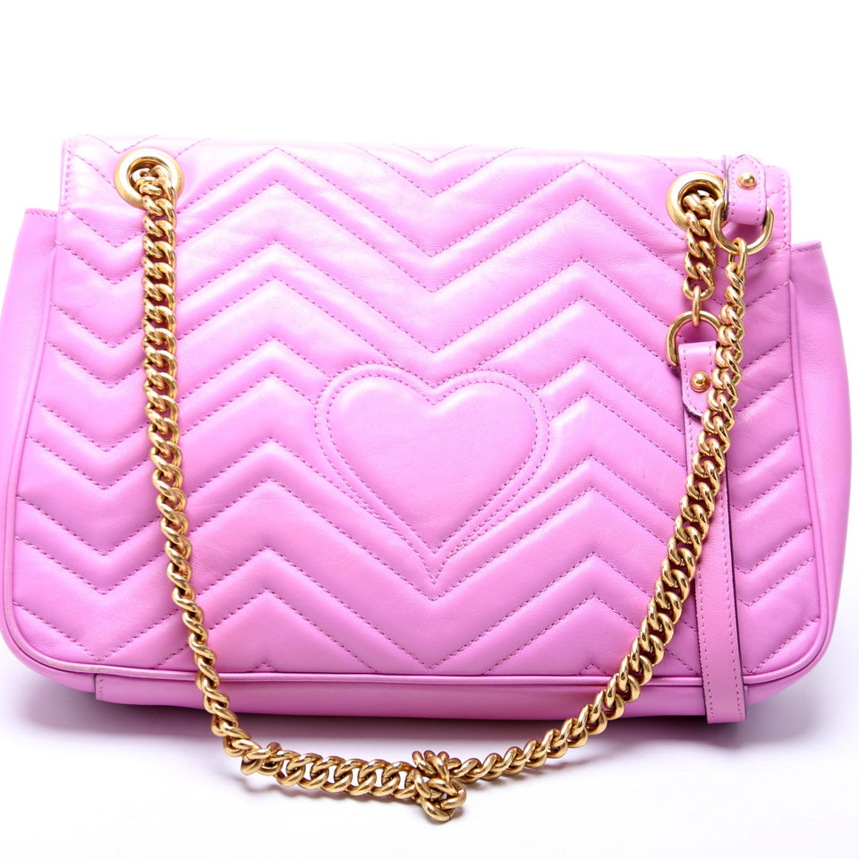 Gucci 443496 Marmont Leather Shoulder Medium Bag