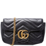 Gucci 476433 Marmont Leather Super Mini Flap Bag
