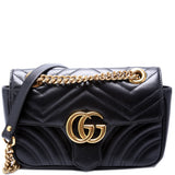 Gucci 446744 Marmont Leather Shoulder Mini Flap Bag