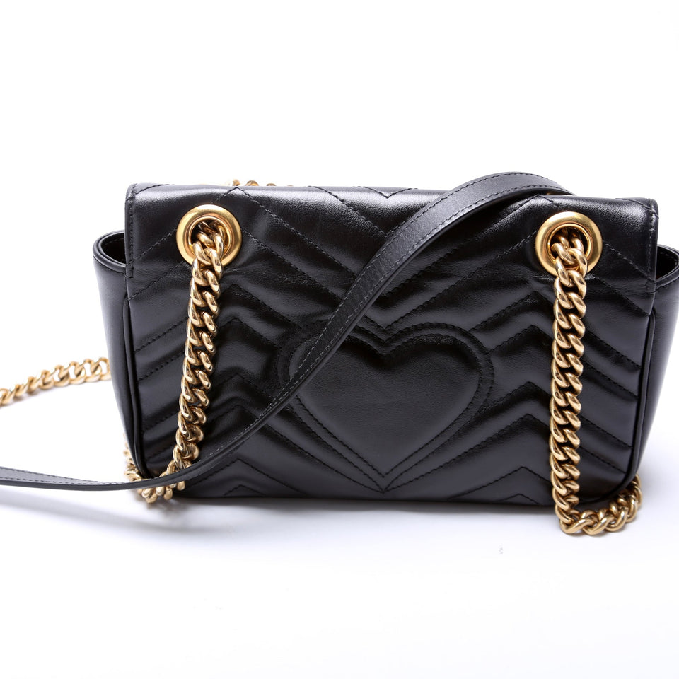 Gucci 446744 Marmont Leather Shoulder Mini Flap Bag