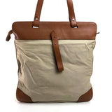 Burberry Tote Bag Canvas / leather beige Bag Women(Unisex)