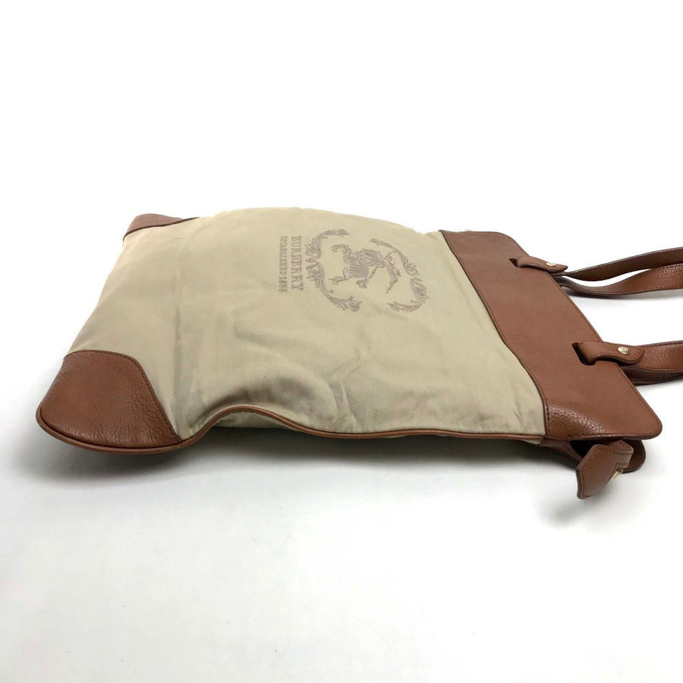 Burberry Tote Bag Canvas / leather beige Bag Women(Unisex)