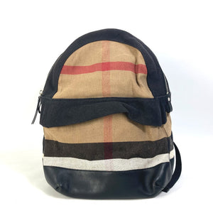 Burberry Backpack 3958527 Canvas / leather beige Backpack Mega Check Pattern mens