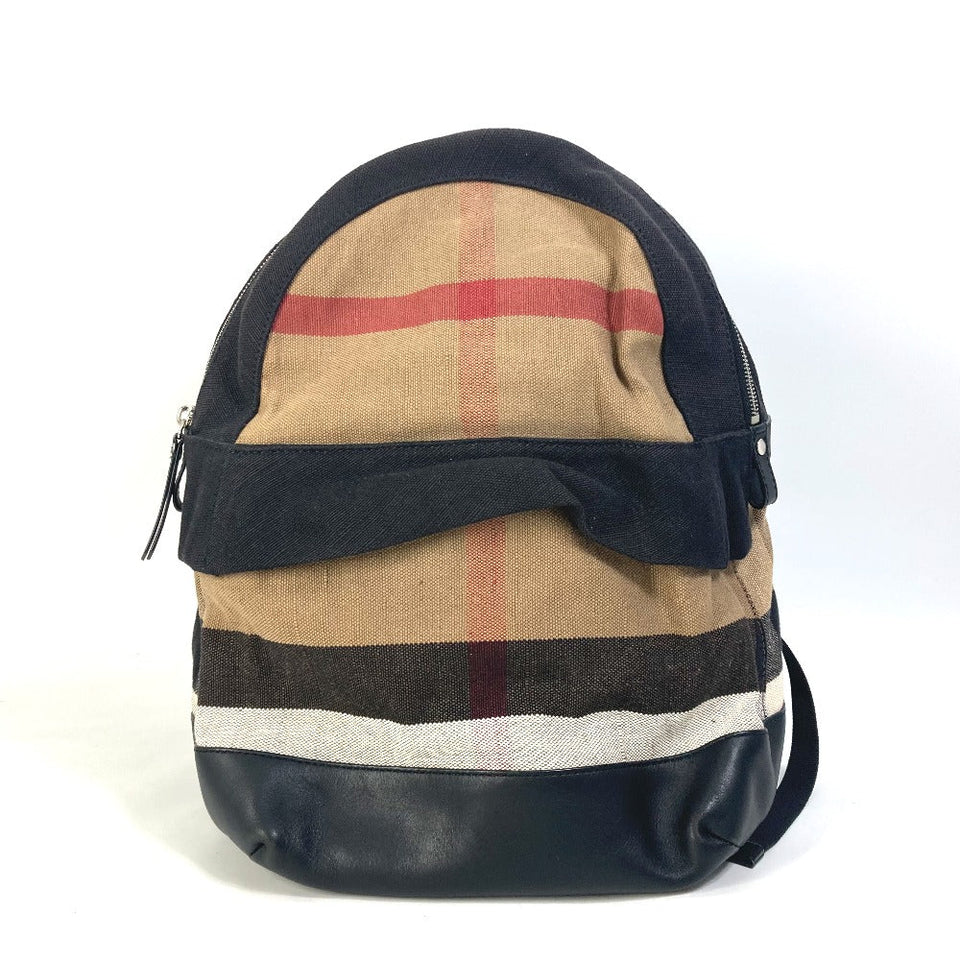 Burberry Backpack 3958527 Canvas / leather beige Backpack Mega Check Pattern mens
