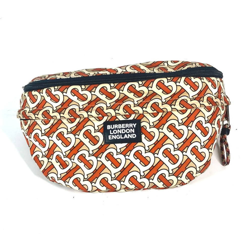 Burberry Backpack Nylon Orange Sling bag, waist pouch, belt bag TB logo unisex(Unisex)