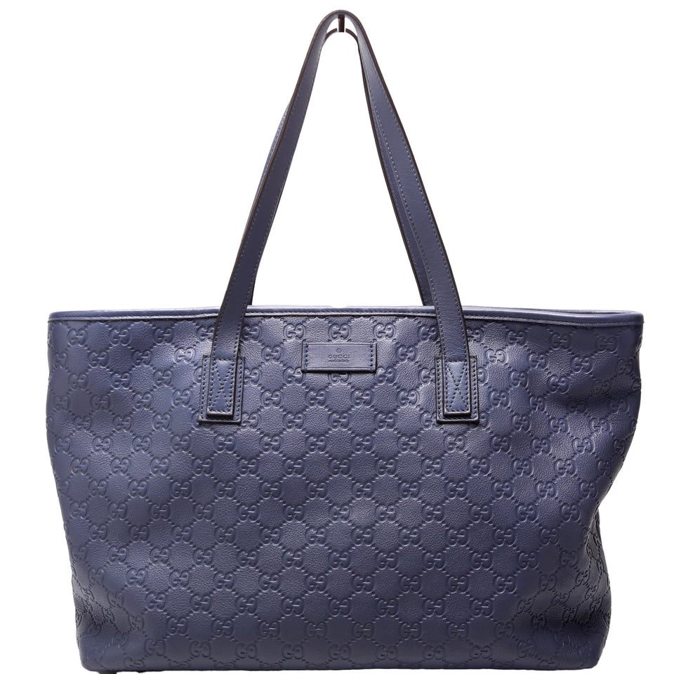 Gucci 211137 Leather Medium Zip Tote Bag