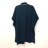 Burberry poncho 8015131 cotton black outer TB logo bicolor Women S