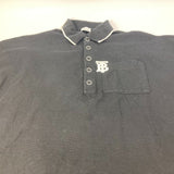 Burberry poncho 8015131 cotton black outer TB logo bicolor Women S