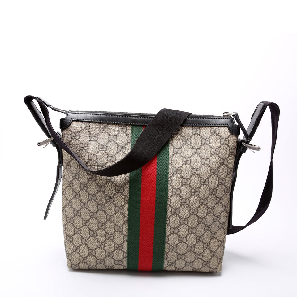 Gucci 387111 GG Supreme Web Messenger Bag