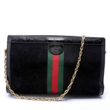Gucci 503876 Ophidia Suede Shoulder Web Medium Bag