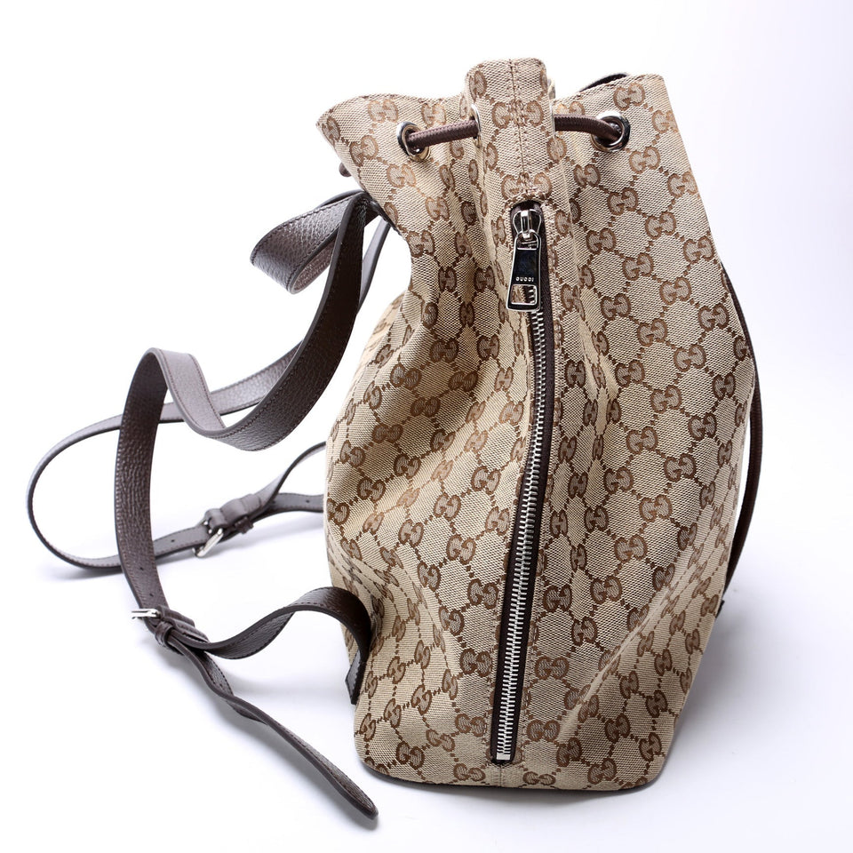 Gucci 449175 GG Canvas Drawstring Backpack Bag