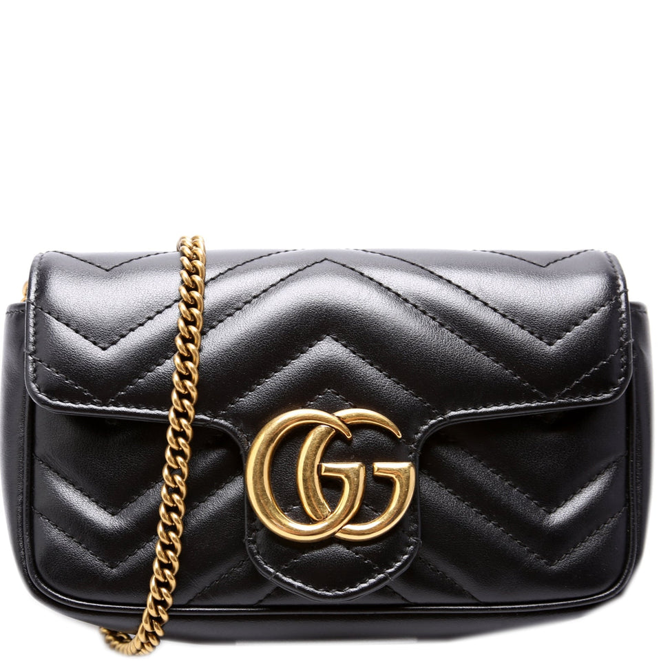 Gucci 476433 Marmont Leather Super Mini Flap Bag