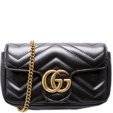 Gucci 476433 Marmont Leather Super Mini Flap Bag