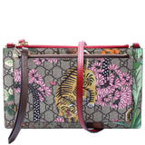 Gucci 454111 GG Supreme Tian/Bengal Double Zip Shoulder Bag