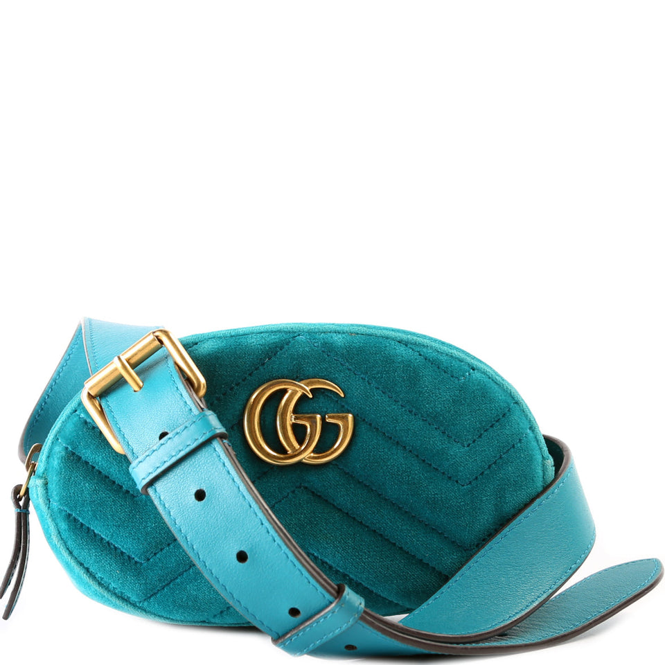Gucci 476434 Marmont Velvet Belt Bag