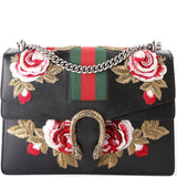 Gucci 403348 Dionysus Leather Floral Embroidered Shoulder Medium Bag
