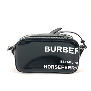 Burberry Shoulder Bag leather black By color logo Horseferry mens