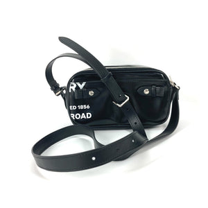 Burberry Shoulder Bag leather black By color logo Horseferry mens