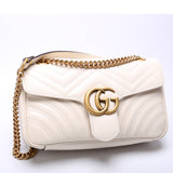 Gucci Marmont Leather Shoulder Small Flap Bag