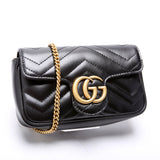 Gucci 476433 Marmont Leather Super Mini Flap Bag
