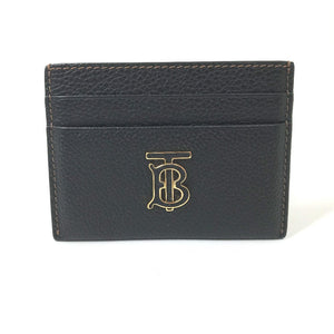 Burberry Card Case leather black TB Women