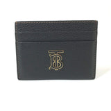 Burberry Card Case leather black TB Women