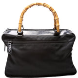 Gucci 000.2040 Nylon/Patent Bamboo Handle Vintage Bag
