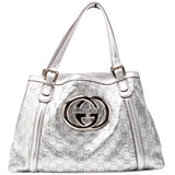 Gucci 162094 G Leather Britt Medium Tote Bag