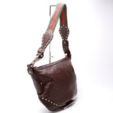 Gucci 153691 Leather Studded Pelham Hobo Bag