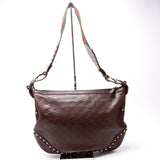 Gucci 153691 Leather Studded Pelham Hobo Bag