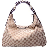 Gucci Horsebit GG Canvas Hobo Bag