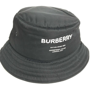 Burberry hat 8044081 Nylon black Horseferry logo mens L