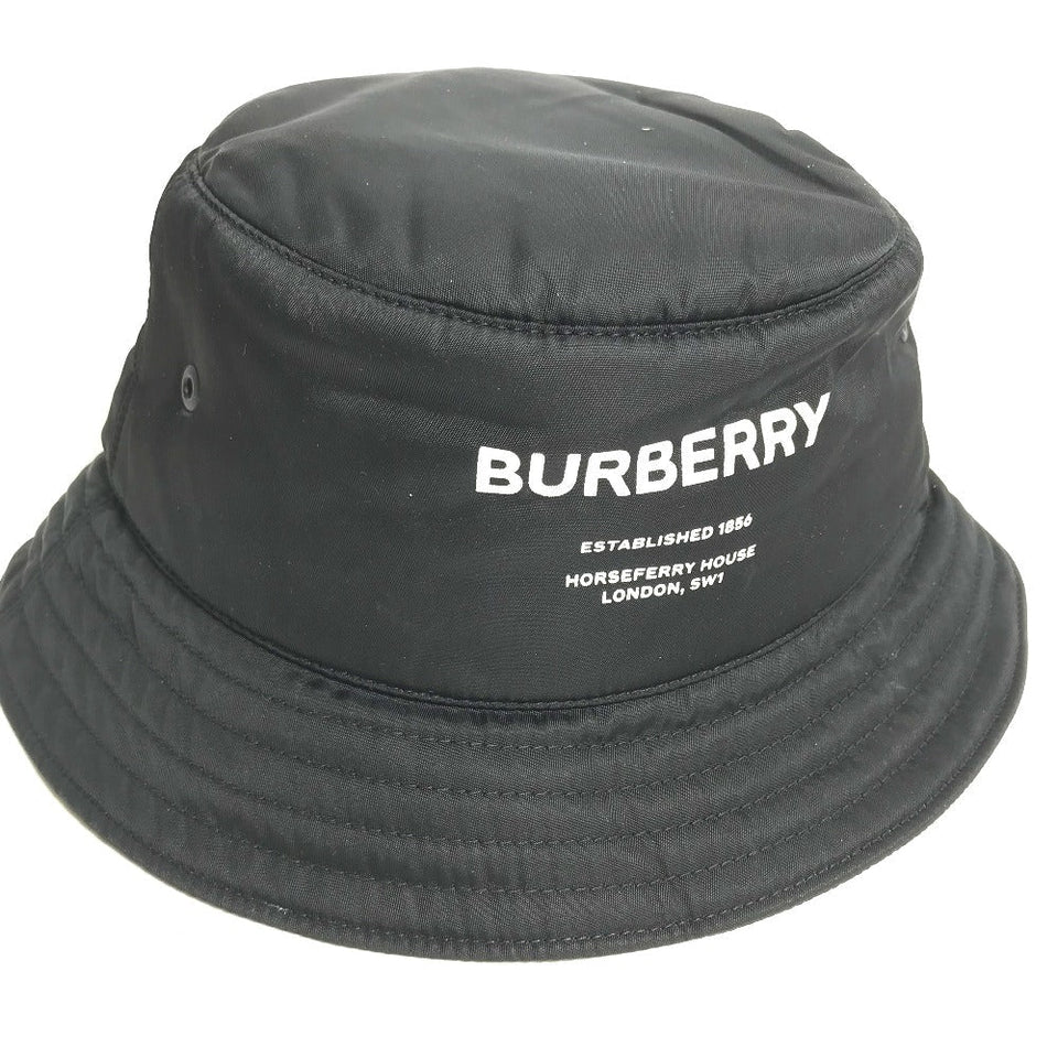 Burberry hat 8044081 Nylon black Horseferry logo mens L
