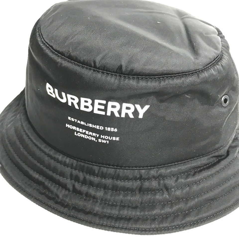 Burberry hat 8044081 Nylon black Horseferry logo mens L