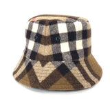 Burberry hat 8048929 cotton beige check mens M