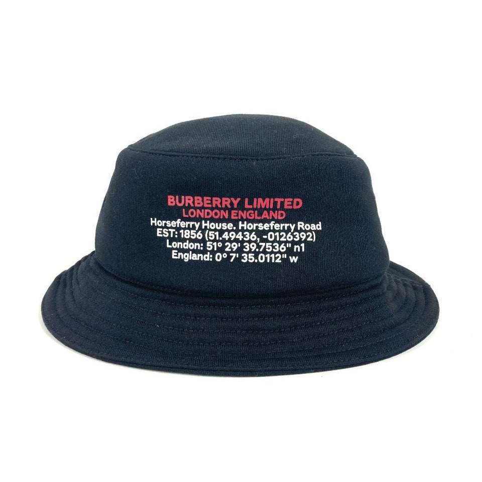 Burberry hat 8050066 cotton black logo mens L