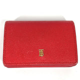Burberry Folded wallet leather Red TB Women