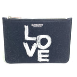 Burberry Pouch canvas black Makeup pouch Cosmetics Pouch LOVE Women