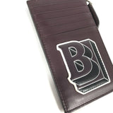 Burberry Coin case leather Purple type Wallet Coin Pocket With TB strap mens
