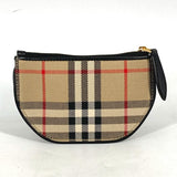 Burberry Coin case 8045031 Leather / canvas beige Coin Pocket Wallet Olympia Women