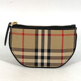 Burberry Coin case 8045031 Leather / canvas beige Coin Pocket Wallet Olympia Women