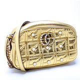 Gucci 447632 Marmont Small Leather/Pearl Camera Bag