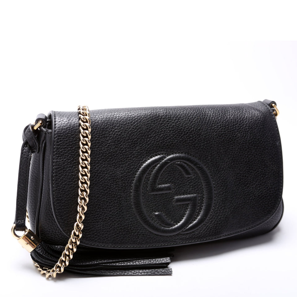 Gucci 536224 Soho Chain Tassel Flap Bag