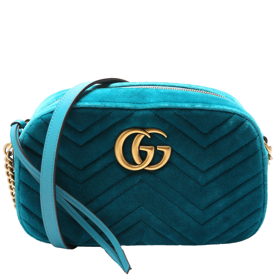Gucci 447632 Marmont Small Velvet Camera Bag