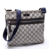 Gucci GG Supreme Flat Zip Messenger Bag