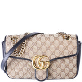 Gucci 443497 Marmont GG Canvas Shoulder Small Flap Bag