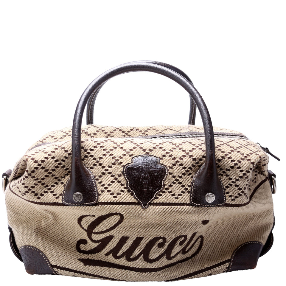 Gucci Diamante Canvas Hysteria Large Boston 181496 Bag